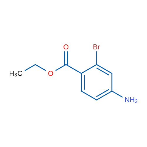 4-氨基-2-溴苯甲酸乙酯 结构式
