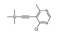 4-氯-6-甲基-5-[2-(三甲基硅基)乙炔基]嘧啶 结构式