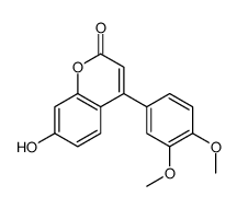 4-(3,4-二甲氧基苯基)-7-羟基-2H-1-苯并吡喃-2-酮 结构式