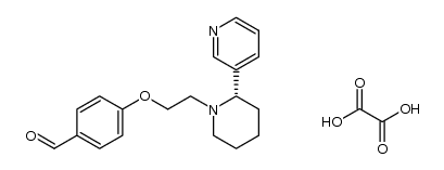 4-[2-[(2S)-2-(3-吡啶基)-1-哌啶基]乙氧基]苯甲醛 草酸盐(1:1) 结构式