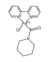 Palladium, (2,2'-bipyridine-κN1,κN1')chloro(1-piperidinylcarbonyl)-, (SP-4-2)- (9CI) 结构式