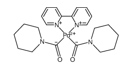 Palladium, (2,2'-bipyridine-κN1,κN1')bis(1-piperidinylcarbonyl)-, (SP-4-2)- (9CI) 结构式
