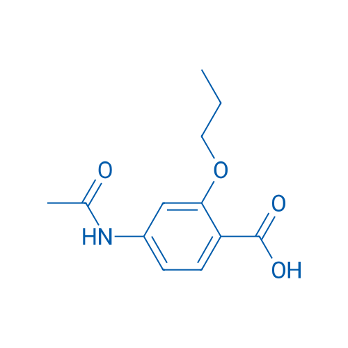 4-乙酰氨基-2-丙氧基苯甲酸 结构式