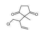 2-(1-氯甲基-2-丙烯基)-2-甲基-1,3-环戊二酮 结构式