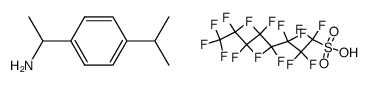 1-Octanesulfonic acid, 1,1,2,2,3,3,4,4,5,5,6,6,7,7,8,8,8-heptadecafluoro-, compd. with α-methyl-4-(1-methylethyl)benzenemethanamine (1:1) 结构式