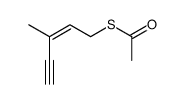 Ethanethioic acid, S-[(2Z)-3-methyl-2-penten-4-yn-1-yl] ester 结构式