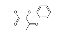 3-氧代-2-(苯硫基)丁酸甲酯 结构式