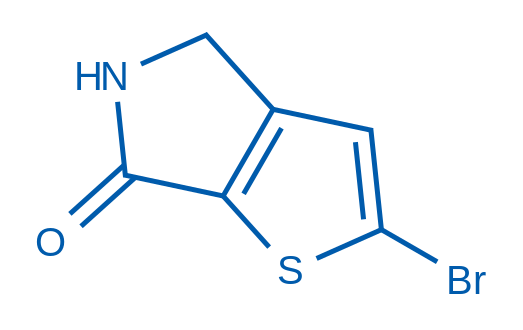 2-溴-4,5-二氢-6H-噻吩并[2,3-c]吡咯-6-酮 结构式