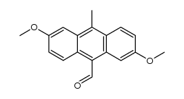 2,6-二甲氧基-10-甲基-9-蒽甲醛 结构式