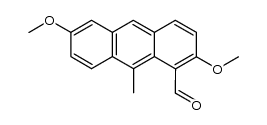2,6-二甲氧基-9-甲基-1-蒽甲醛 结构式