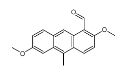 2,6-Dimethoxy-10-methyl-1-anthracenecarbaldehyde 结构式