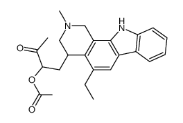 2-Butanone, 3-(acetyloxy)-4-(5-ethyl-2,3,4,11-tetrahydro-2-methyl-1H-pyrido[3,4-a]carbazol-4-yl)-, (R*,R*)- (9CI) 结构式
