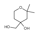 四氢-4-羟基-2,2-二甲基-2H-吡喃-4-甲醇 结构式