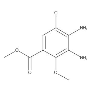 3,4-二氨基-5-氯-2-甲氧基苯甲酸甲酯 结构式