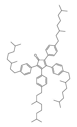 2,3,4,5-四[4-(3,7-二甲基辛基)苯基]-2,4-环戊二烯-1-酮 结构式