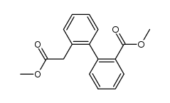 [1,1'-Biphenyl]-2-acetic acid, 2'-(methoxycarbonyl)-, methyl ester 结构式