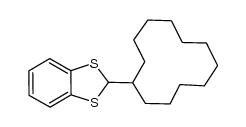 2-环十二烷基-1,3-苯并二硫杂环戊二烯 结构式