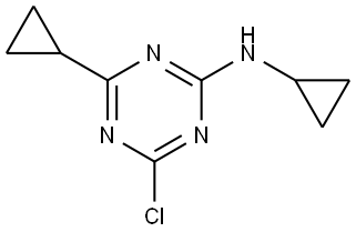 4-氯-N,6-二环丙基-1,3,5-三嗪-2-胺 结构式