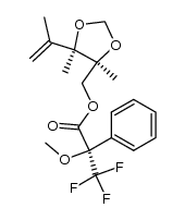 D-erythro-Pent-4-enitol, 4,5-dideoxy-4-methyl-2,3-di-C-methyl-2,3-O-methylene-, α-methoxy-α-(trifluoromethyl)benzeneacetate, (R)- (9CI) 结构式