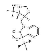 D-erythro-Pentitol, 5-deoxy-2,3,4-tri-C-methyl-2,3-O-methylene-, 1-[α-methoxy-α-(trifluoromethyl)benzeneacetate], (R)- (9CI) 结构式