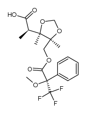 L-Arabinonic acid, 2-deoxy-2-methyl-3,4-di-C-methyl-3,4-O-(methylene)-, α-methoxy-α-(trifluoromethyl)benzeneacetate, (R)- (9CI) 结构式