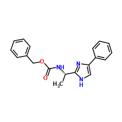 N-[(1S)-1-(5-苯基-1H-咪唑-2-基)乙基]氨基甲酸苄酯 结构式