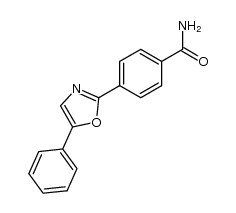 4-(5-苯基-2-恶唑基)苯甲酰胺 结构式