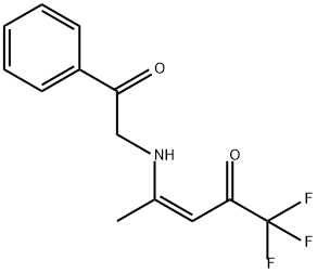 1,1,1-三氟-4-[(2-氧代-2-苯乙基)氨基]-(Z)-3-戊烯-2-酮 结构式