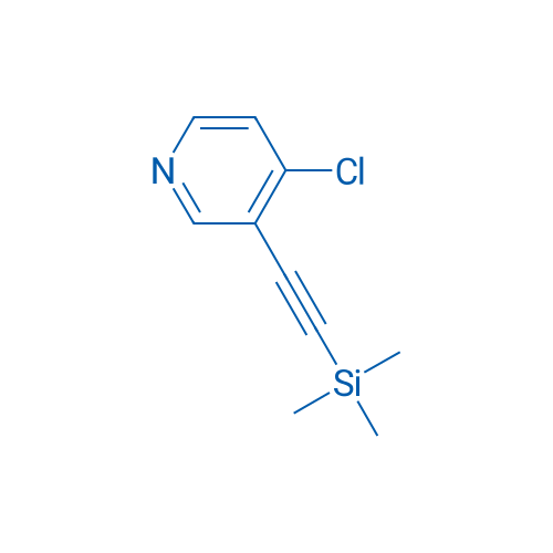 4-Chloro-3-((trimethylsilyl)ethynyl)pyridine 结构式
