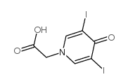 3,5-二碘-4-吡啶酮-1-乙酸 结构式