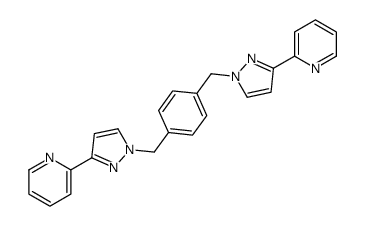 Pyridine, 2,2'-[1,4-phenylenebis(methylene-1H-pyrazole-1,3-diyl)]bis- 结构式