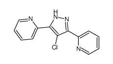Pyridine, 2-[4-chloro-3-(2-pyridinyl)-1H-pyrazol-5-yl]- 结构式