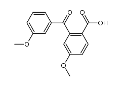 4-甲氧基-2-(3-甲氧基苯甲酰基)苯甲酸 结构式