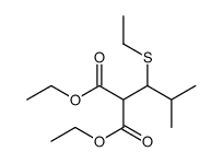 Propanedioic acid, 2-[1-(ethylthio)-2-methylpropyl]-, 1,3-diethyl ester 结构式