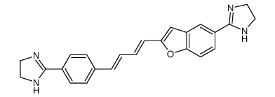 1H-Imidazole, 2-[4-[4-[5-(4,5-dihydro-1H-imidazol-2-yl)-2-benzofuranyl]-1,3-butadien-1-yl]phenyl]-4,5-dihydro- 结构式