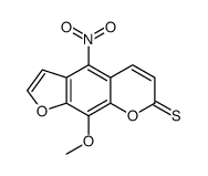 7H-Furo[3,2-g][1]benzopyran-7-thione, 9-methoxy-4-nitro- 结构式