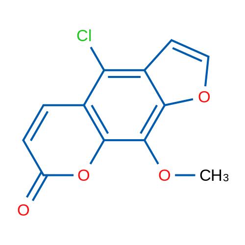 4-氯-9-甲氧基-7H-呋喃并[3,2-g]色烯-7-酮 结构式