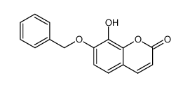 8-羟基-7-(苄氧基)-2H-1-苯并吡喃-2-酮 结构式