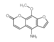 4-氨基-9-甲氧基-7H-呋喃并[3,2-g][1]苯并吡喃-7-酮 结构式