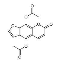 4,9-二乙酰氧基-7H-呋喃并[3,2-g]色烯-7-酮 结构式