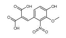 2-(4-羟基-3-甲氧基-2-硝基亚苄基)丙二酸 结构式