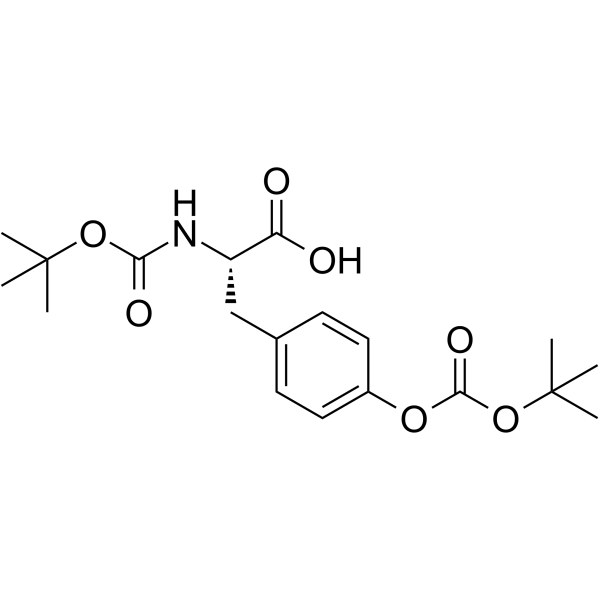 N,O-双[(叔丁氧基)羰基]-L-酪氨酸 结构式