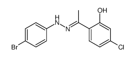 1-(4-氯-2-羟基苯基)乙酮 2-(4-溴苯基)腙 结构式