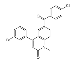 4-(3-溴苯基)-6-(4-氯苯甲酰)-1-甲基喹啉-2(1H)-酮 结构式