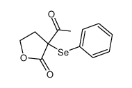2(3H)-Furanone, 3-acetyldihydro-3-(phenylseleno)- 结构式