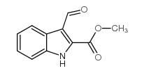 3-甲酰基-1H-吲哚-2-羧酸甲酯 结构式