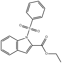 1-(苯磺酰基)-1H-吲哚-2-羧酸乙酯 结构式