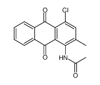 N-(4-氯-9,10-二氢-2-甲基-9,10-二氧代-1-蒽基)乙酰胺 结构式