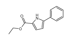5-苯基-1H-吡咯-2-羧酸乙酯 结构式