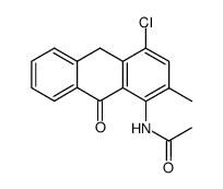 N-(4-氯-9,10-二氢-2-甲基-9-氧代-1-蒽基)乙酰胺 结构式